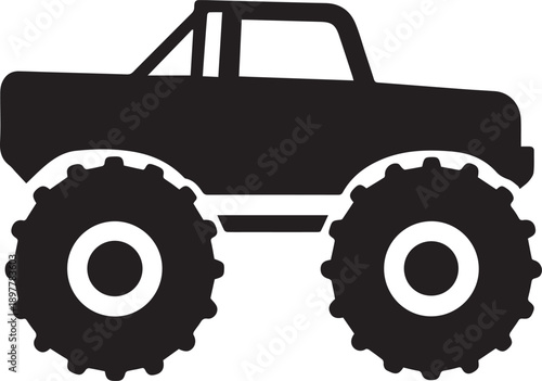 Monster Truck Silhouette Vector Illustration