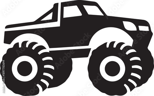 Monster Truck Silhouette Vector Illustration