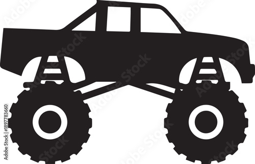 Monster Truck Silhouette Vector Illustration