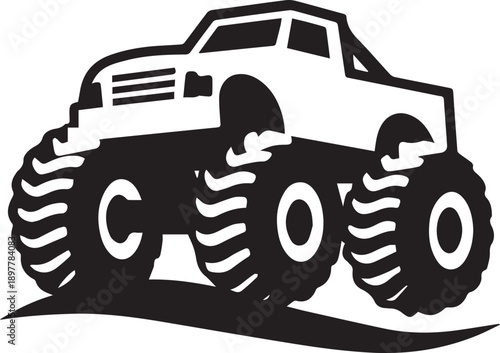 Monster Truck Silhouette Vector Illustration