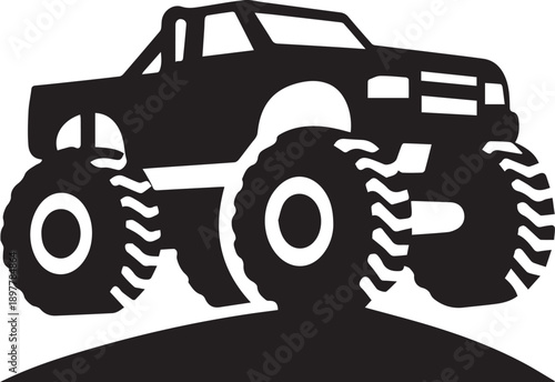Monster Truck Silhouette Vector Illustration