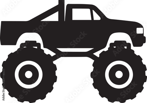 Monster Truck Silhouette Vector Illustration
