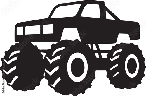 Monster Truck Silhouette Vector Illustration
