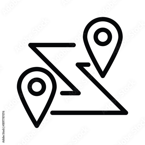 distance outline icon vector design good for web or mobile app