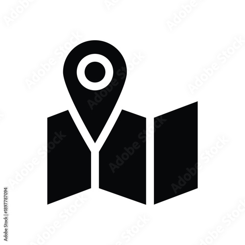 map pin solid icon vector design good for web or mobile app