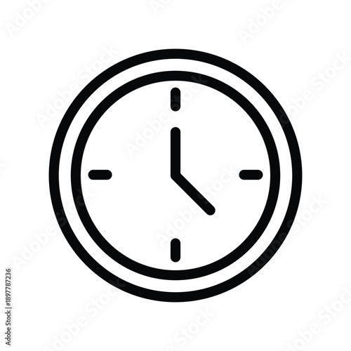 clock outline icon vector design good for web or mobile app