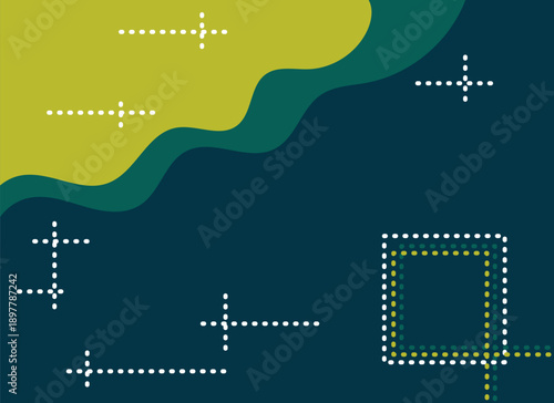 geometric square pattern background template with dynamic wave shapes.