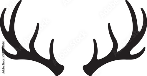 antler logo vector emblem for rustic outdoor and lodge identity