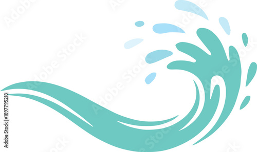 wave logo blue vector for branding