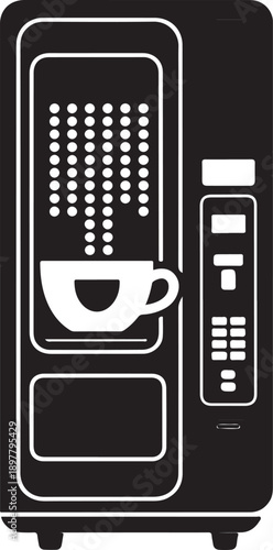 coffee vending machine keypad dispenser icon for drink service