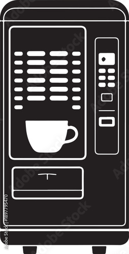 coffee vending machine simple silhouette for cafe and office use