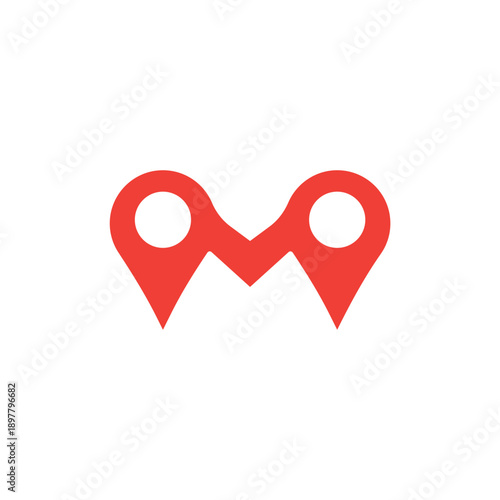 mask location simple logo design business