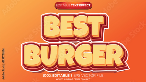 3d text effect best burger theme