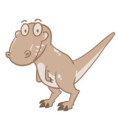 Poster Dinosaurus Vrolijke cartoon T-rex illustratie  © AuliaRizal