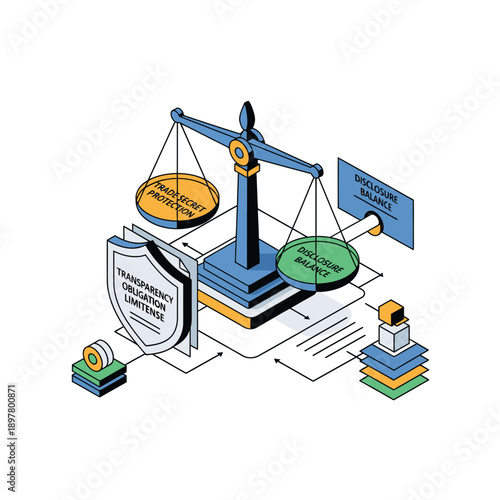 Illustration of a Justice Scale Symbol.