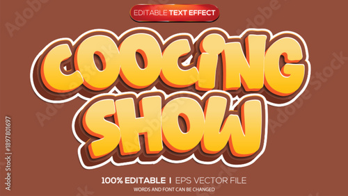3d text effect cooking show theme
