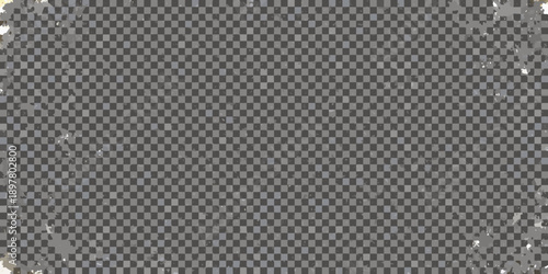 A damaged aged photograph with a checkered background and distressed edges