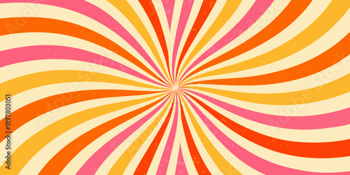 A vibrant swirling pattern of pink orange and cream colors