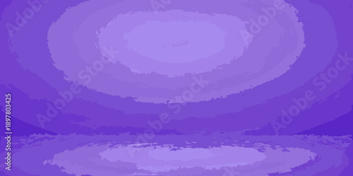 Abstract purple swirl with a reflective water effect below