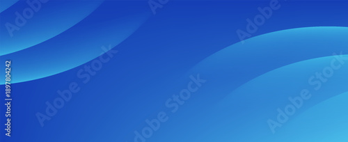 Abstract Blue Gradient Wave Background with Smooth Curves. Modern Trendy design in Vector Illustration