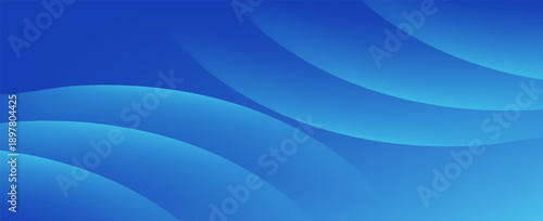 Abstract Blue Gradient Wave Background with Smooth Curves
