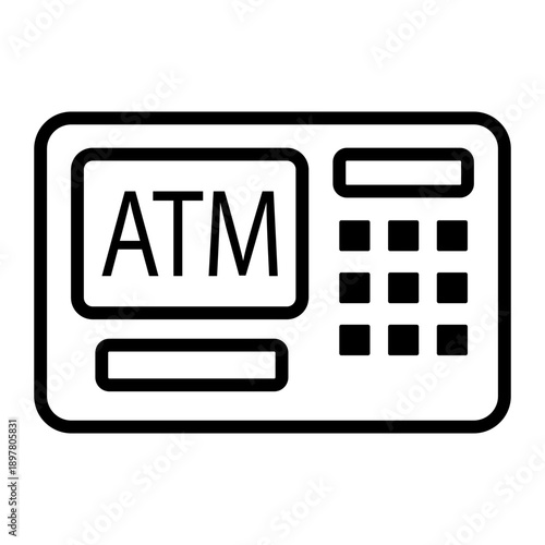 atm Line Icon