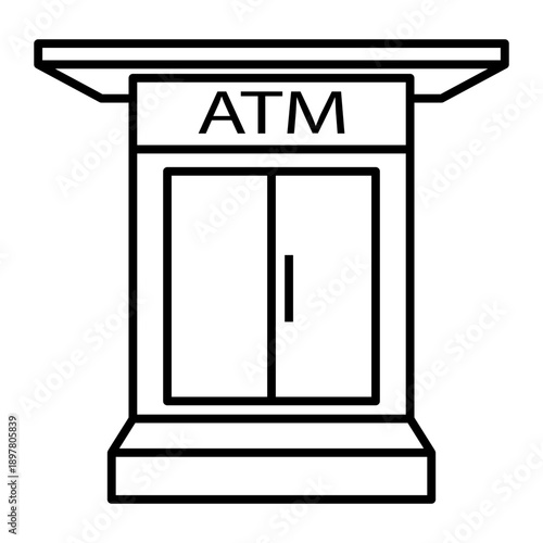 atm Line Icon