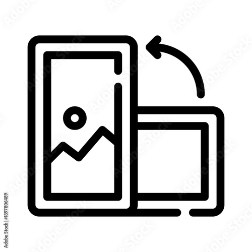 portrait mode line icon