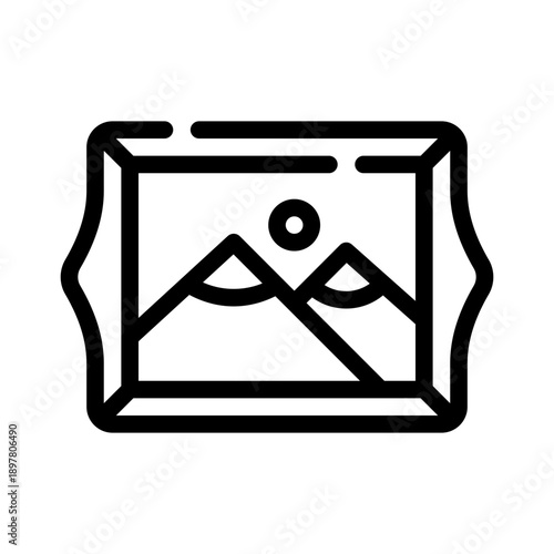 photo frame line icon