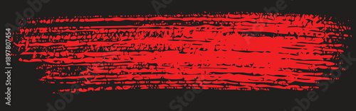 Abstract red brushstroke on black background