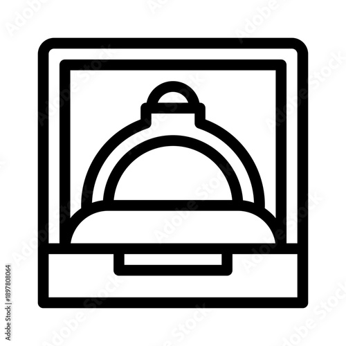 pearl ring box line icon