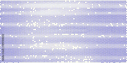 Abstract arrangement of numerous small blue dots on a white background