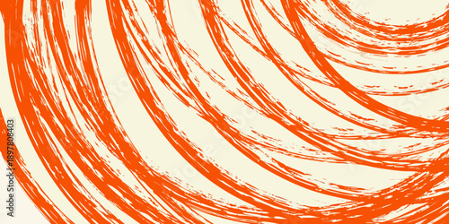 Abstract orange swirls and brushstrokes on a light background