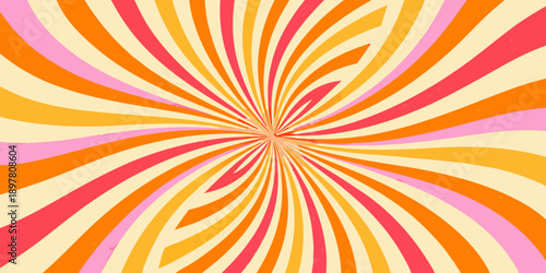 Abstract swirling pattern with vibrant shades of orange pink and yellow