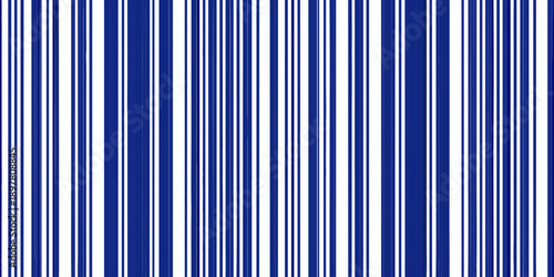 A striking abstract pattern of closely spaced vertical blue and white stripes