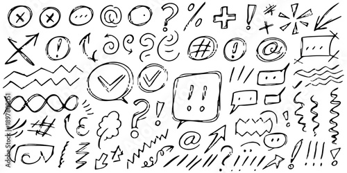 Abstract black background with scattered illegible white text fragments