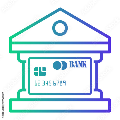 atm Line Gradient Icon