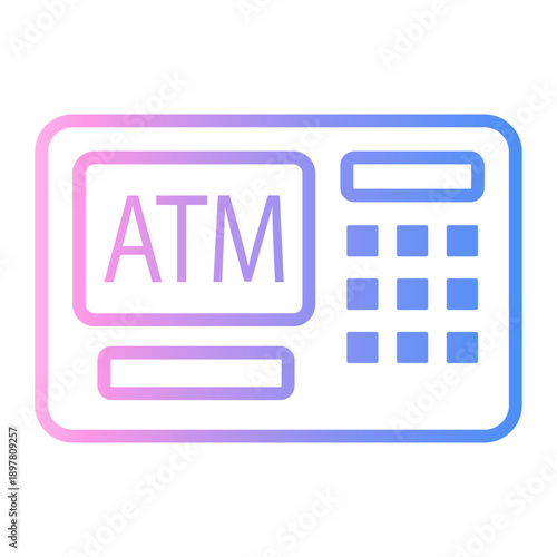 atm Line Gradient Icon