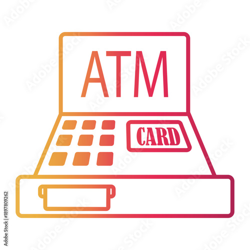 atm Line Gradient Icon