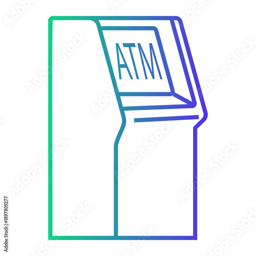 atm Line Gradient Icon