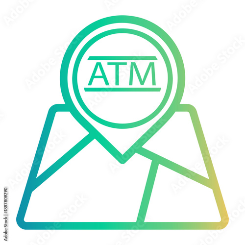 atm Line Gradient Icon