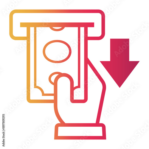 atm Line Gradient Icon