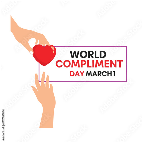 World Compliment Day March 1 Kindness and Appreciation Illustration