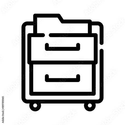 file cabinet line icon