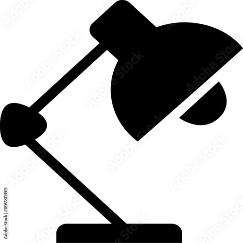  lamp icon set. Line and glyph table lamp. Desk lamp collection.