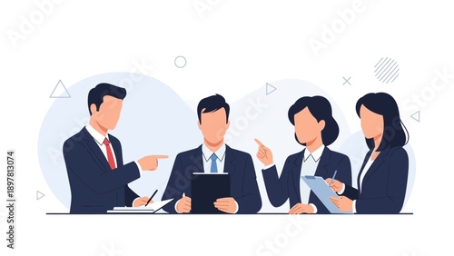 Teamwork Meeting Discussion Business People Collaboration