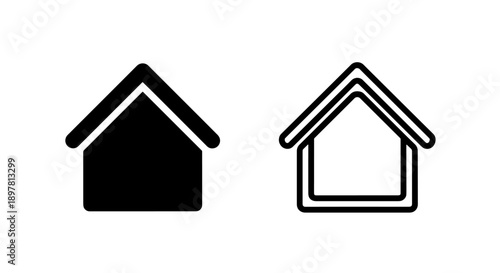 House outline icons, symbolizing home, real estate, or architecture concepts