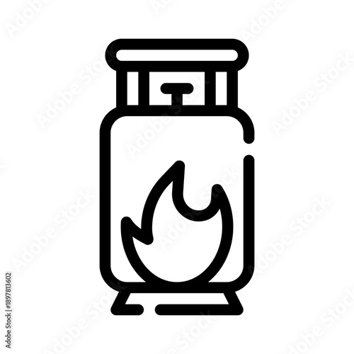 gas cylinder line icon