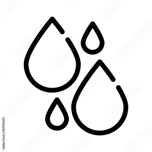 oil drop line icon