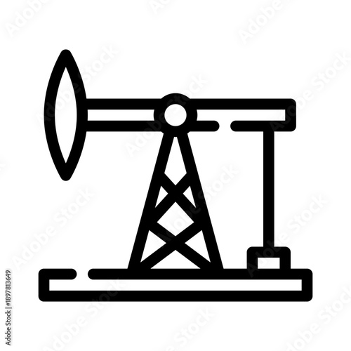 pumpjack line icon